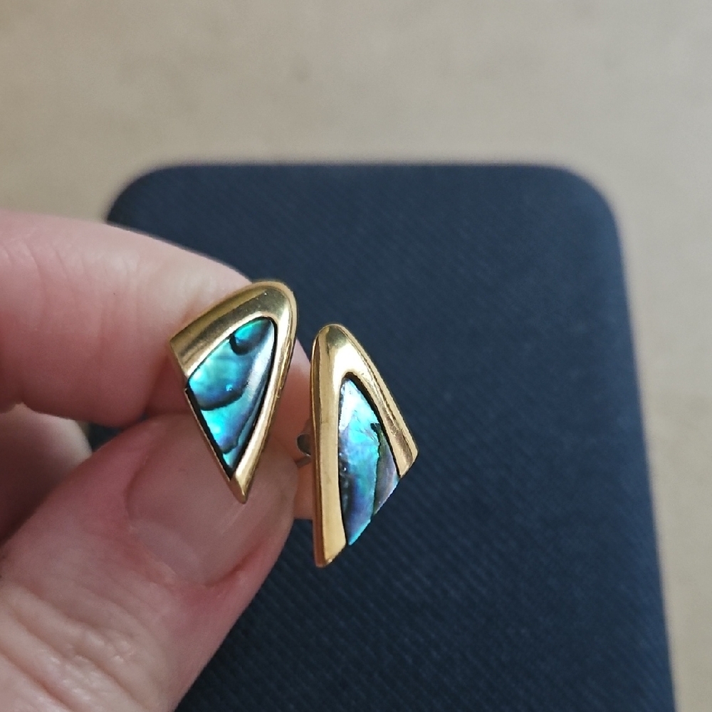 22 Carat Gold Plated and Shell Earrings